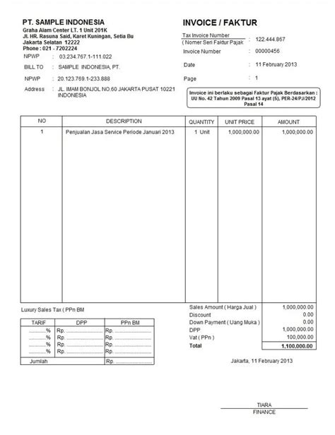 Contoh Faktur Penjualan Invoice Example Invoice Format Invoice My Xxx Hot Girl