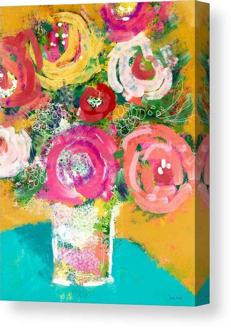 Delightful Bouquet 4 Art By Linda Woods Canvas Print Canvas Art By