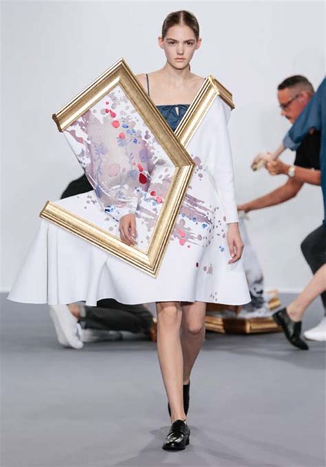 Famous Designers Create Dresses Out Of Framed Paintings Art Sheep