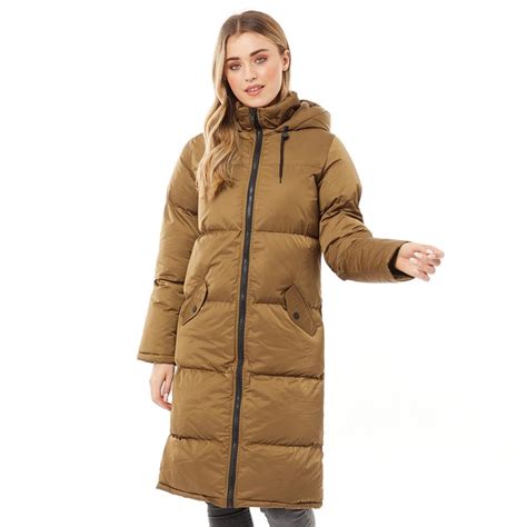 Buy Brave Soul Womens Cello Maxi Length Puffer Coat Toffee