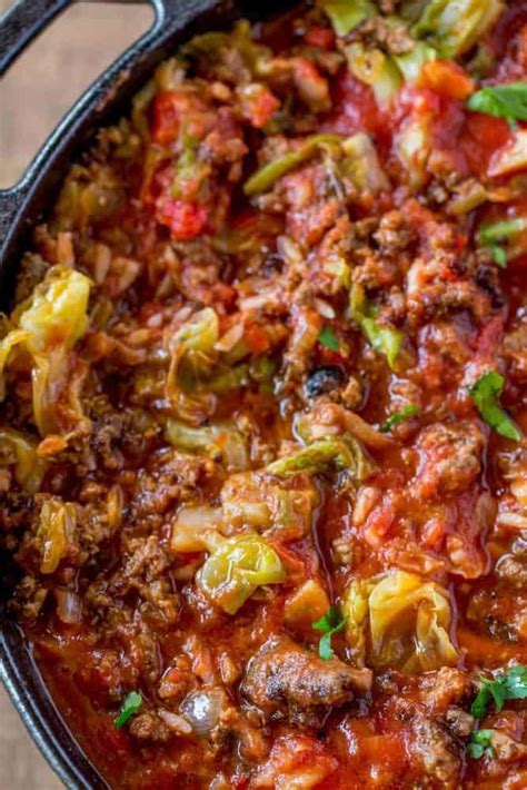Stuffed Cabbage Soup Made With Ground Beef Rice Cabbage And Fresh