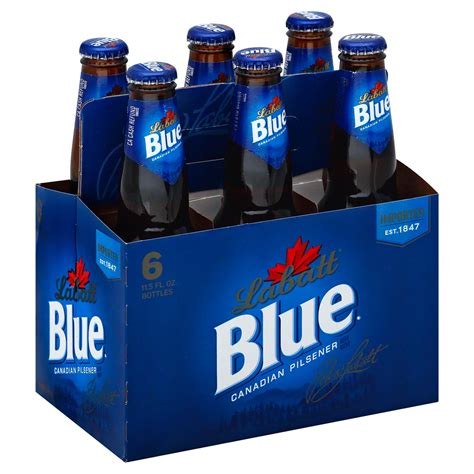 Labatt Blue Beer 6 Pk Bottles Shop Beer At H E B