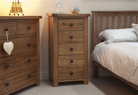Homestyle Rustic Oak 5 Drawer Narrow Chest Of Drawers Casamo Love Your Home
