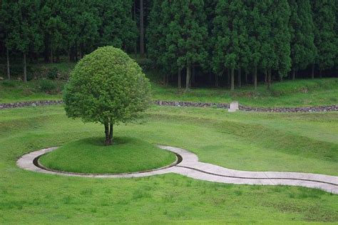 My kitchen forest garden island gets all the love while the peach tree just one year younger is out of sight and out of mind. Fun path with water rill around tree mound | Natural ...