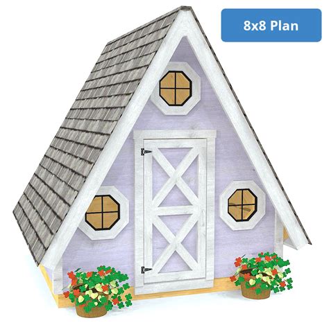 A Frame Playhouse Plan 8x8ft Outdoor Play Home Project Pauls
