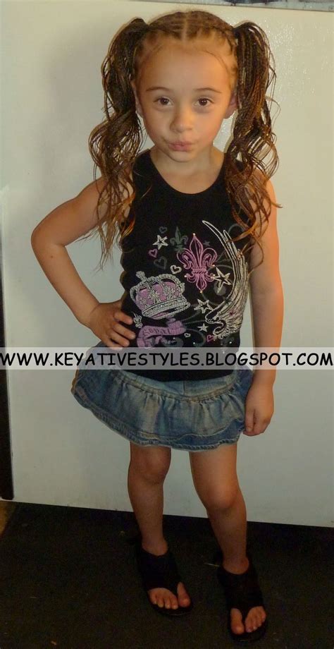 Keyative Styles Curled Mini Braids Into Pigtails