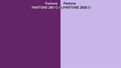 Pantone 260 C Vs Pantone 2635 U Side By Side Comparison