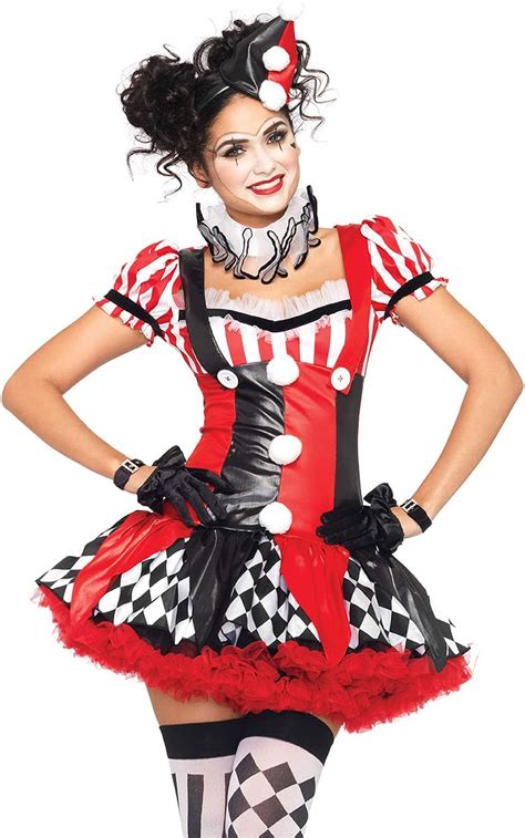 Leg Avenue Harlequin Clown Adult Sized Costumes Pour Femmes Amazonfr