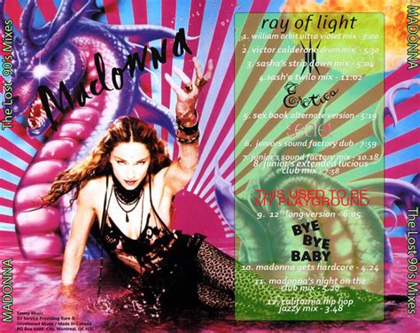 Madonna The Lost 90s Mixes Cd Borderline Music