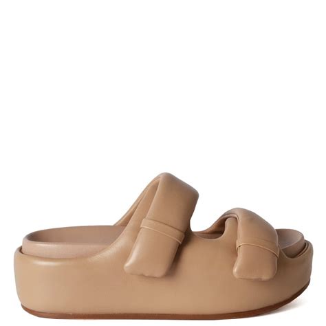Ash Footwear Zeta Nude Two Strap Sandals Platform Sole Perfection