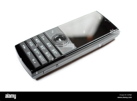 Black Mobile Phone Isolated On White Background Stock Photo Alamy