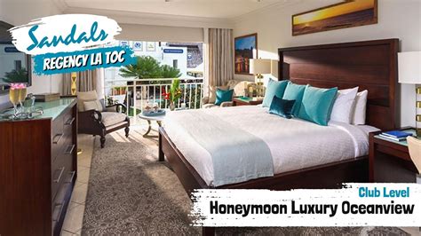 Honeymoon Luxury Oceanview Club Level LO Sandals La Toc St Lucia Full Room Tour Review