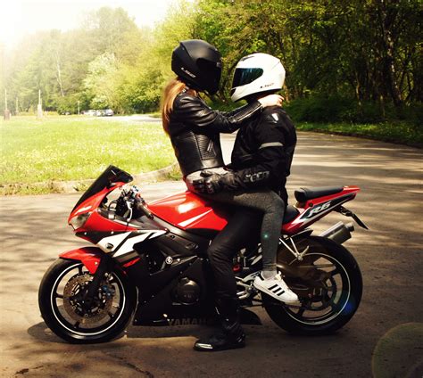 Couple Motorcycle Love Wallpapers High Quality Download Free