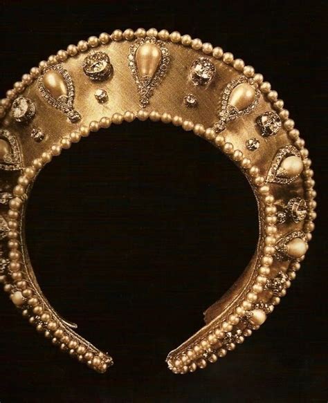 Antique Kokoshnik Tiara Russia 19th C Pearls Diamonds Gold