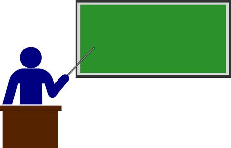 Blackboard With Teacher Clipart Image