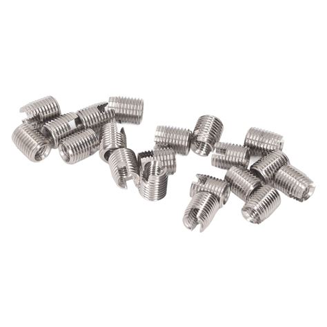 20pcs Self Tapping Threaded Inserts 302 Stainless Steel Slotted Thread