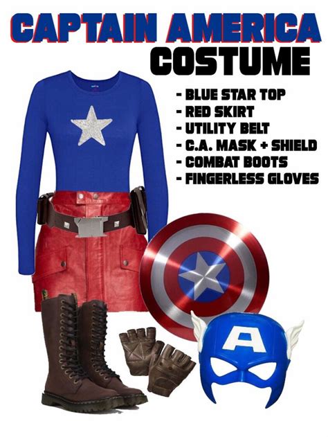 Captain America Womens Halloween Costume Captain America Costume Diy