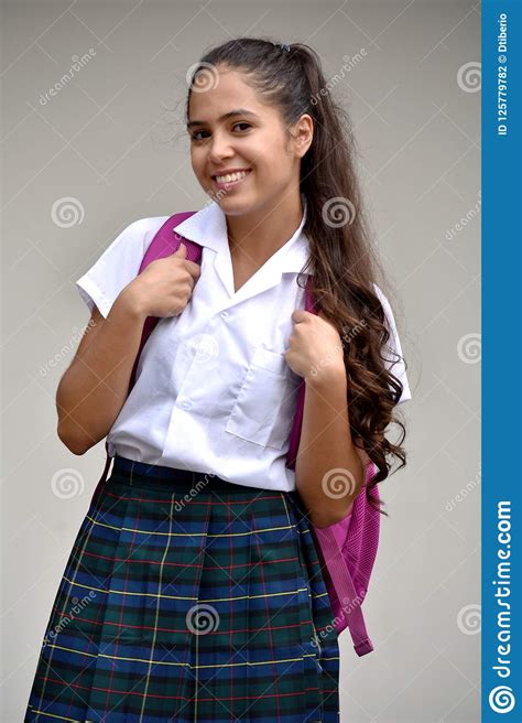 Uniforme Scolaire De Port Détudiant De Portrait Colombien Catholique De Teenager School Girl