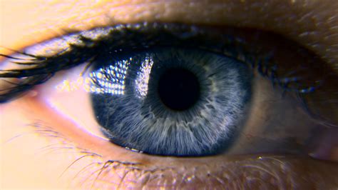 Close Up Macro Female Human Blue Eye Stock Video Pond5