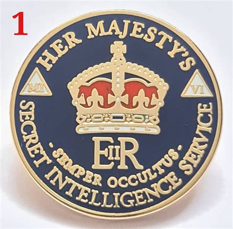 British Mi6 Pin Set Secret Intelligence Service Sis James Bond Etsy