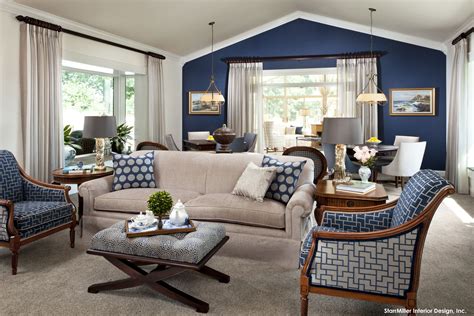 15 Lovely Living Room Designs With Blue Accents Beige
