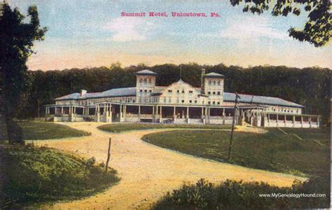 Uniontown Pennsylvania Summit Hotel Vintage Postcard Photo