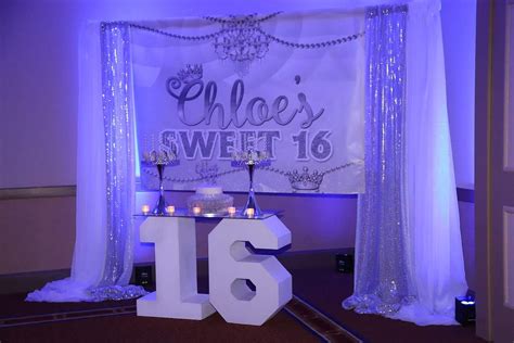 White And Silver Royal Sweet 16 Birthday Party Ideas Photo 3 Of 8