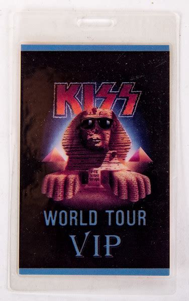 Kiss Backstage Pass Hot In The Shade Vip Laminate Kiss Museum