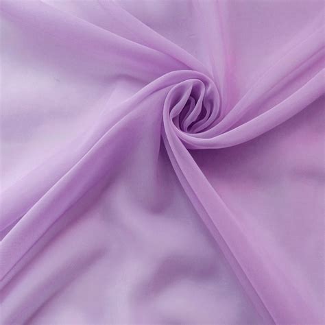 Visual Arts Lilac Crinkled Silk Chiffon Fabric By The Yard Dyeing And Batik