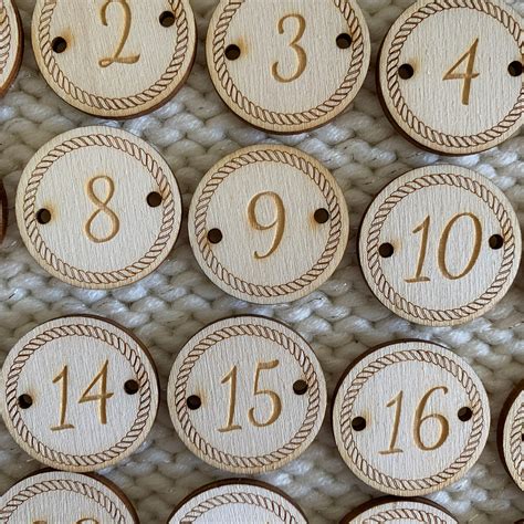 Advent Calendar Numbers Wooden Numbers Tags Natural Wood Etsy Canada