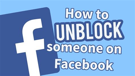 How To Unblock Someone On Facebook Youtube
