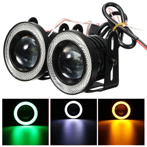 Fog light is the light signal used in rainy and foggy weather. Pair Universal 2.5inch Projector COB LED Car Fog Light ...