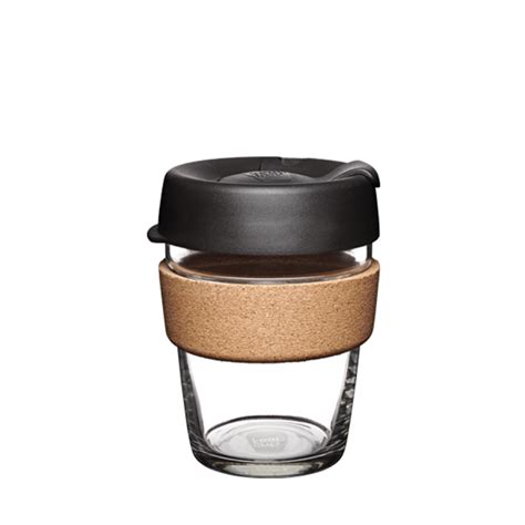 12oz Glass Reusable Coffee Cup With Cork Band Keepcup Reusable Coffee Cup Coffee Cups