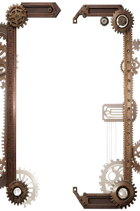 Steampunk Border Frame Png Transparent Background Ai Generative