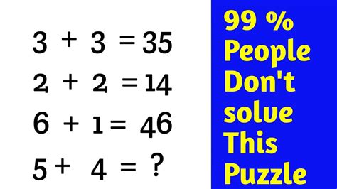 Can You Solve It Problem Mathematics Puzzle Mathematics Puzzle