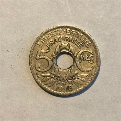 1918 France 5 Centimes Km 865a 5 Centimes 300 G Copper Nickel 19