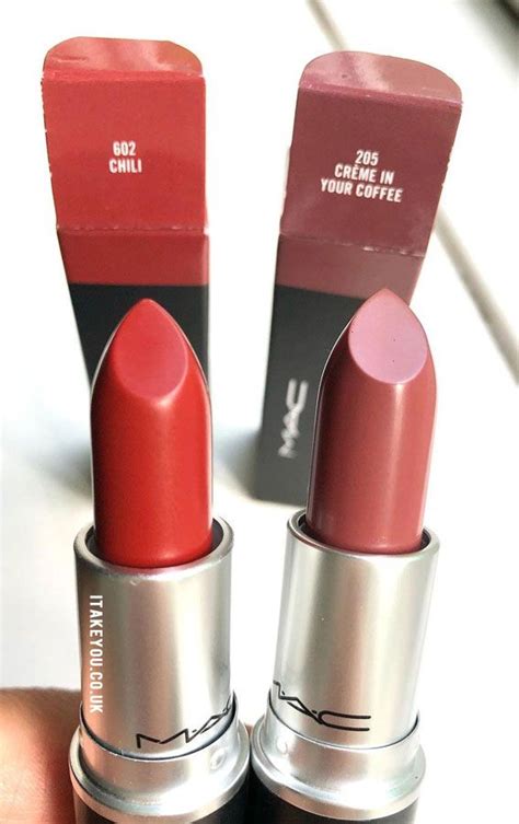 21 Mac Lipstick Shades And Combos Mac Chili Vs Mac Creme In Your Coffee