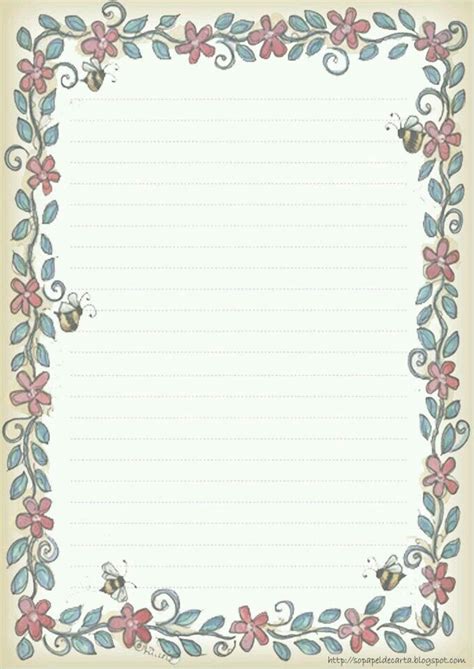 Papel De Carta Stationary Printable Printable Lined Paper Letter