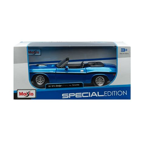 Maisto Машинка Dodge Challenger Rt Convertible 1970 124 синяя 31264