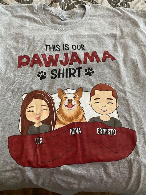 Pawjama Shirt Couple Personalized Custom Unisex T Shirt Pawsionate