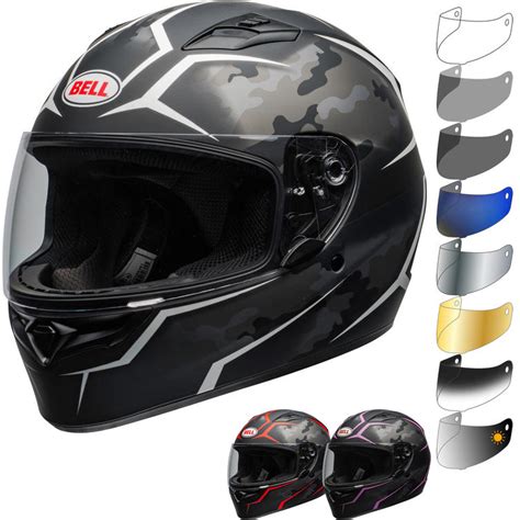 It was nearly a year after i purchased my agv that i learned that helmets were designed being the dlx variant, this helmet also comes with two visors as standard (smoked and clear). Bell Qualifier Stealth Motorcycle Helmet & Visor - Full ...