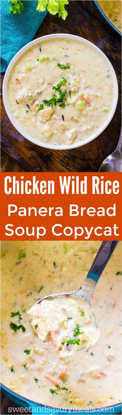 Inspired by panera bread's version, this soup delivers on flavor. Panera Bread Chicken Wild Rice Soup | Recipe (With images ...