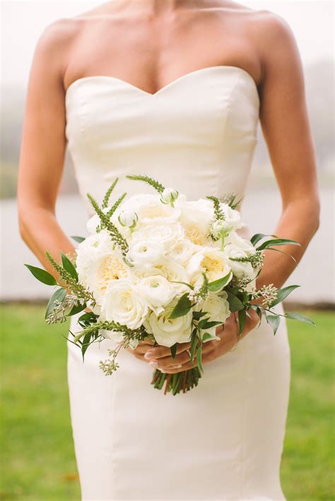 Romantic White Bridal Bouquet White Bridal Bouquet Ivory Bouquet