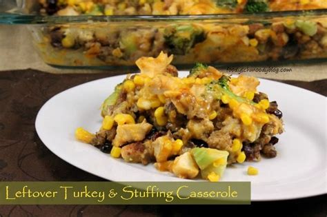 Leftover Turkey And Stuffing Casserole Day After Thanksgiving Recipe Foody Schmoody Blog