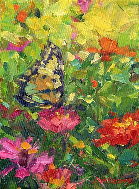 Contemporary American Impressionist shows floral, butterfly paintings ...