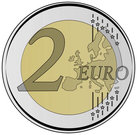 Vector Graphics Of Two Euro Coin Public Domain Vectors