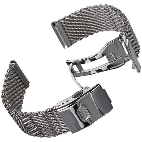 Geckota High Quality Thick Stainless Steel Milanese Mesh Watch Strap