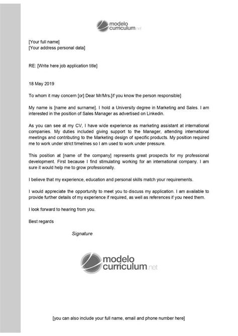 Cover Letter Modelo Curriculum