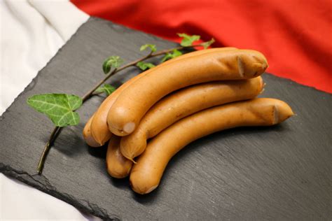 Wiener Würstchen Mit Rindfleisch Und Frisch Gemahlenen Gewürzen
