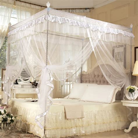 Luxury Princess Mosquito Net Four Corner Post Bed Curtain Canopy